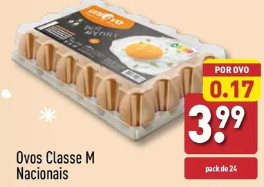 Oferta de Ouniovo - Ovos Classe M Nacionals por 0,17€ em Aldi