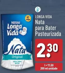 Oferta de Longa Vida - Nata Para Bater Pasteurizada por 2,3€ em Aldi