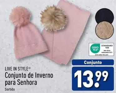 Oferta de Conjunto De Inverno Para Senhora por 13,99€ em Aldi