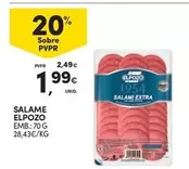 Oferta de Elpozo - Salame por 1,99€ em Continente