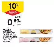 Oferta de Continente - Massa Folhada/Quebrada por 0,89€ em Continente