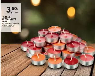 Oferta de Kasa - Conj. 36 Tealights por 3,5€ em Continente