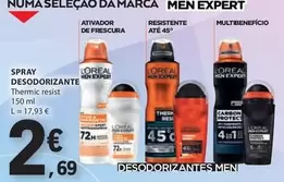 Oferta de Spray Desodorizante por 2,69€ em E.Leclerc