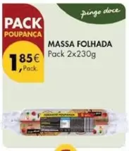 Oferta de Massa Folhada por 1,85€ em Pingo Doce