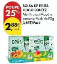 Oferta de Gogo Squeez - Bolsa De Fruta por 2,88€ em Pingo Doce