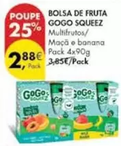 Oferta de Gogo Squeez - Bolsa De Fruta por 2,88€ em Pingo Doce