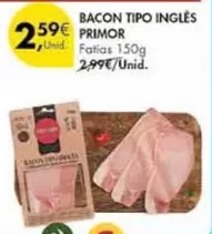 Oferta de Primor - Bacon Tipo Inglés por 2,59€ em Pingo Doce