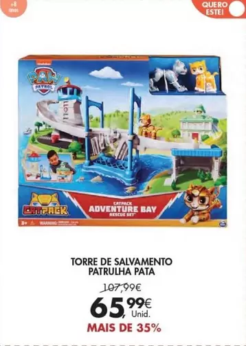 Oferta de Patrulha Pata - Torre De Salvamento Patalulia por 65,99€ em Pingo Doce