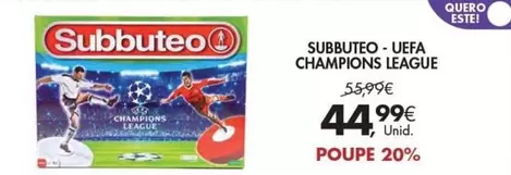 Oferta de Uefa Champions League por 44,99€ em Pingo Doce