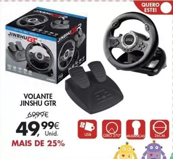 Oferta de Volante Gtr por 49,99€ em Pingo Doce