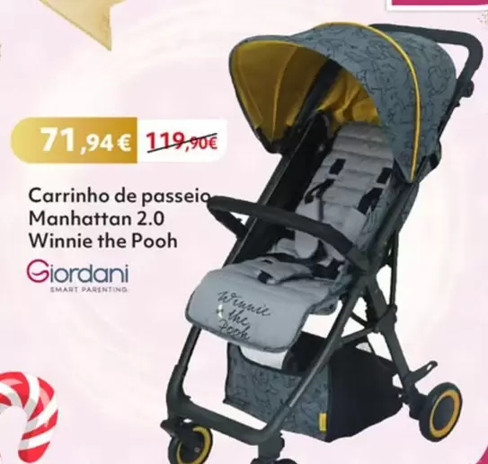 Oferta de Giordani - Carrinho De Passeio Manhattan 2.0 Winnie The Pooh por 71,94€ em Prénatal