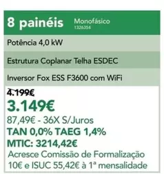 Oferta de Estructura Coplanar Telha por 3149€ em Radio Popular