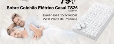 Oferta de Sobre Colchão Elétrico Casal Ts26 por 15,99€ em Radio Popular