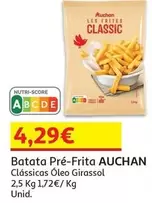 Oferta de Auchan - Batata Pre-Frita por 4,29€ em Auchan