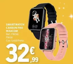 Oferta de Smartwatch Carbon Pro por 32,99€ em E.Leclerc