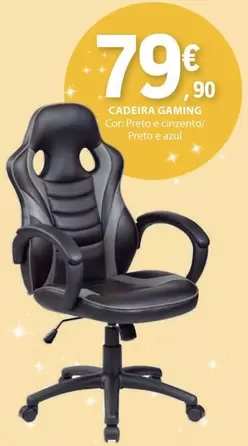 Oferta de Cadeira Gaming por 79,9€ em E.Leclerc