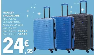 Oferta de Dim - Trolley 4 Rodas Abs por 24,95€ em E.Leclerc