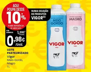 Oferta de Vigor - Leite por 0,98€ em Intermarché