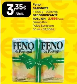 Oferta de Feno - Sabonete Desodorizante Roll-on por 3,35€ em Intermarché