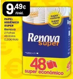 Oferta de Renova - Papel Higiênico por 9,49€ em Intermarché