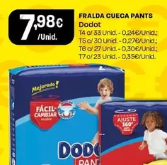 Oferta de Dodot - Fralda Cueca Pants por 7,98€ em Intermarché