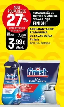 Oferta de Finish - Abrilhantador P/ Maquina De Lavar Loica por 3,99€ em Intermarché