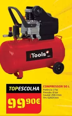 Oferta de ITOOLS - Compresor 50 L por 99,9€ em Bricomarché