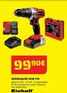 Oferta de Einhell - Berbequim Sem Fio por 99,9€ em Bricomarché