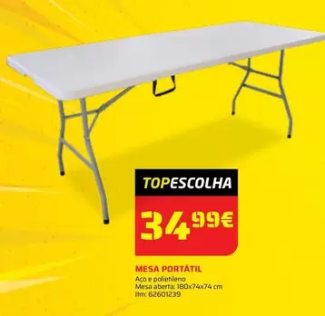 Oferta de Mesa Portatil por 34,99€ em Bricomarché