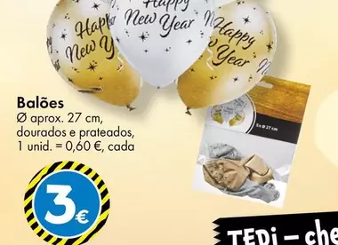 Oferta de Baloes por 3€ em Tedi