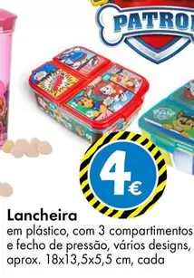 Oferta de Lancheira por 4€ em Tedi