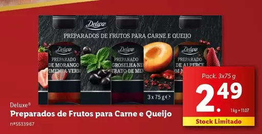 Oferta de Deluxe - Preparados De Frutos Para Carne E Queijo por 2,49€ em Lidl