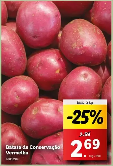 Oferta de Batata De Conservação Vermella por 2,69€ em Lidl