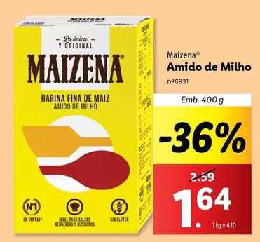 Oferta de Maizena - Amido De Milho por 1,64€ em Lidl