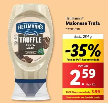 Oferta de Hellmann's - Maionese Trufa por 2,59€ em Lidl