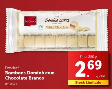 Oferta de Favorina - Bombons Domino Com Chocolate Branco por 2,69€ em Lidl