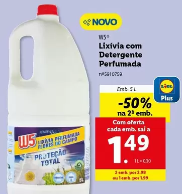 Oferta de W5 - Detergente Perfumada por 1,49€ em Lidl