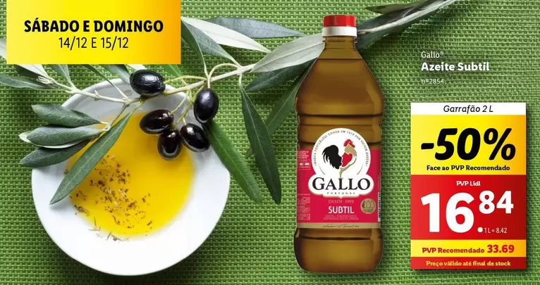 Oferta de Gallo - Aceite por 33,69€ em Lidl