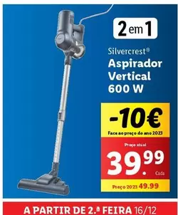 Oferta de A+ - Aspirador Vertical por 39,99€ em Lidl