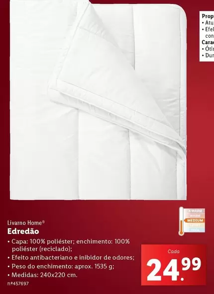 Oferta de Edredao por 24,99€ em Lidl