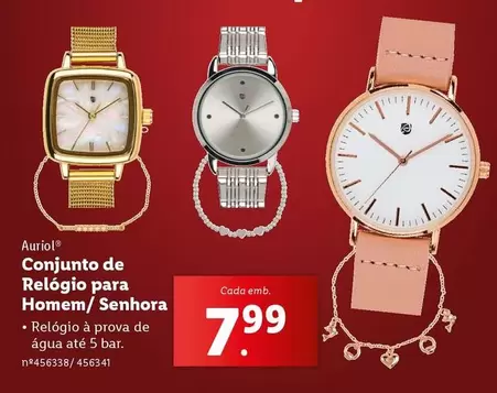 Oferta de Conjunto De Relogio Para Homem/senhora por 7,99€ em Lidl