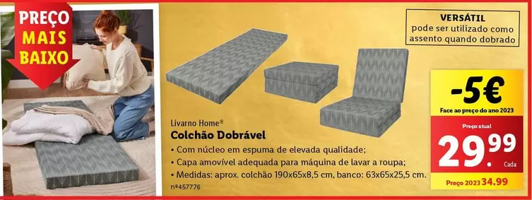 Oferta de A+ - Colchao Dobrável por 29,99€ em Lidl