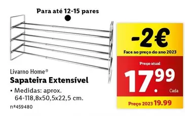 Oferta de Sapateira Extensivel por 17,99€ em Lidl