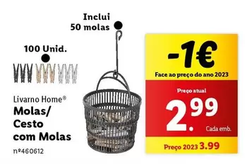 Oferta de .Com - Molas/cesto Com Molas por 2,99€ em Lidl