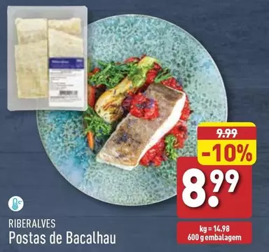 Oferta de Riberalves - Postas De Bacalhau por 8,99€ em Aldi