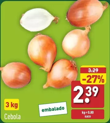 Oferta de Cebola por 2,39€ em Aldi