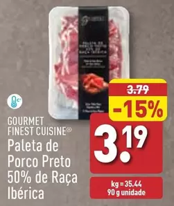 Oferta de Gourmet Finest Cuisine - Paleta De Porco Preto 50% De Raça Ibérica por 3,19€ em Aldi