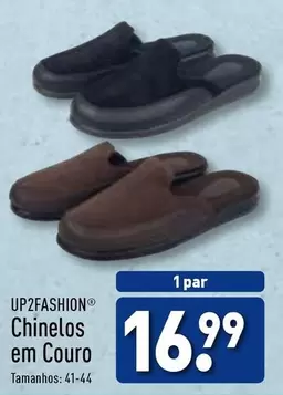 Oferta de Up2fashion - Chinelos Em Couro por 16,99€ em Aldi