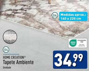 Oferta de Home Creation - Tapete Ambiente por 34,99€ em Aldi