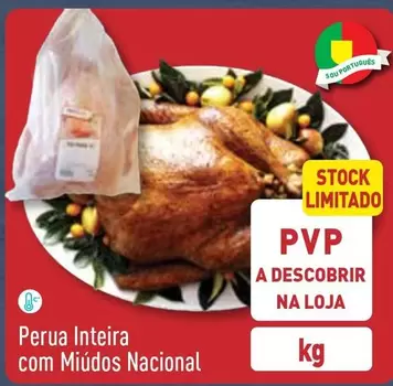 Oferta de Perua Inteira Com Miudos Nacionalem Aldi